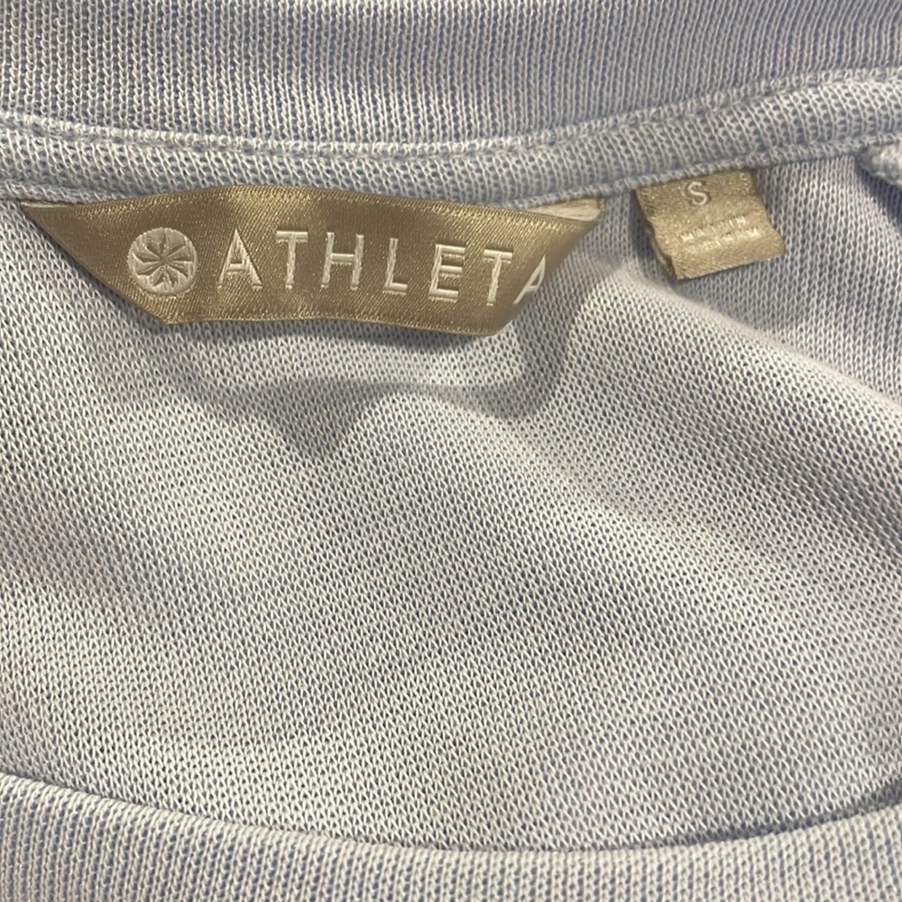 Athleta Blue Serenity Criss Cross Sweatshirt Size Small - Picture 5 of 9